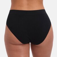 Bamboo basics Damen Slips, 6er Pack - BELLE seamless full briefs, Jersey, Logo Schwarz S