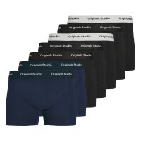 JACK&JONES mens boxer shorts, pack of 7 - JACVESTERBRO SOLID TRUNKS 7 PACK, stretch cotton Black/Blue S (Small)