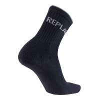 REPLAY Unisex Socken, 3er Pack - Tennissocken, Kurzsocken, Logo Schwarz 35-38
