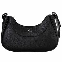 A|X ARMANI EXCHANGE Damen Umhängetasche - Wave, Hobo-Tasche, Logo, 12x28x5cm (HxBxT) Schwarz