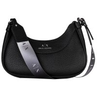 A|X ARMANI EXCHANGE womens shoulder bag – Wave, hobo bag, logo, 12x28x5cm (HxWxD) Black