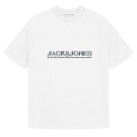 JACK&JONES Mens T-shirt, 4-pack - JCODYNAMIC BRANDING TEE CREW 4PK, cotton blend White/Black/Beige/Dark Green S (Small)