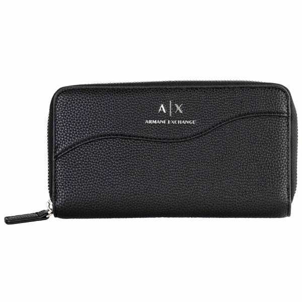 A|X ARMANI EXCHANGE womens shoulder bag – Wave, hobo bag, logo, 12x28x5cm (HxWxD) Black