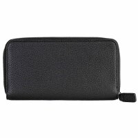 A|X ARMANI EXCHANGE Damen Geldbörse - Wave Zip Around, Logo, 10,5x18,5x2,5cm (HxBxT) Schwarz