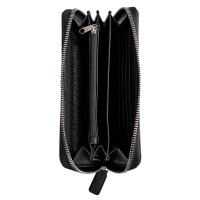 A|X ARMANI EXCHANGE Damen Geldbörse - Wave Zip Around, Logo, 10,5x18,5x2,5cm (HxBxT) Schwarz