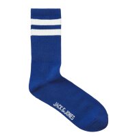JACK&JONES Herren Tennissocken,  5er Pack - JACDEHLI TENNIS SOCKS 5 PACK, One Size Weiß/Grün/Blau 40-46