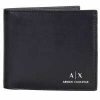A|X ARMANI EXCHANGE Herren Geldbörse mit Schlüsselanhänger - Geschenkset, Echtleder, 10x11x2cm (HxBxT) Schwarz