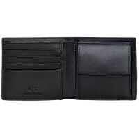 A|X ARMANI EXCHANGE mens wallet with key fob - gift set, real leather, 10x11x2cm (HxWxD) Black