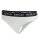 REPLAY womens thongs, pack of 2 - thong, logo waistband, cotton blend Black/White XL (X-Large)