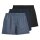 JACK&JONES mens woven boxer shorts, pack of 3 - JACMILANO WOVEN BOXERS 3 PACK , cotton Dark blue 2XL (XX-Large)