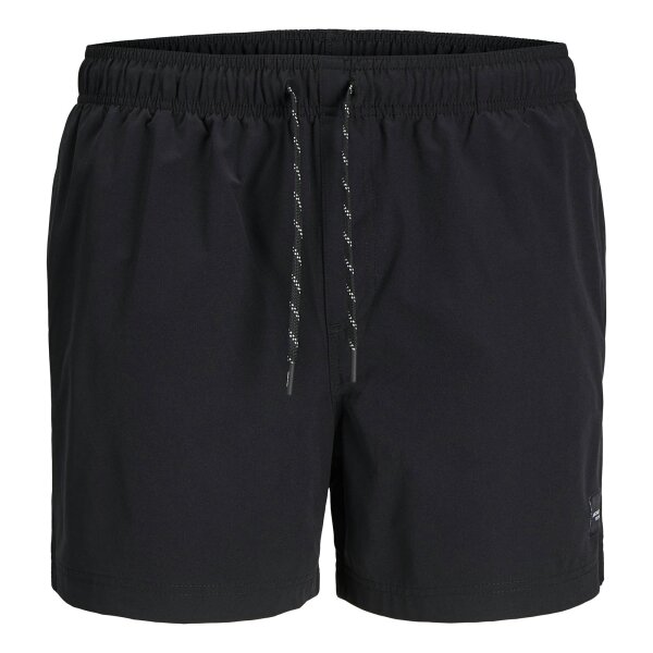 JACK&JONES Herren Badeshorts - JPSTMAUI JJSWIM SOLID AKM SN, Badehose Schwarz S