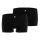 CECEBA Herren Boxershorts, 2er Pack - Konvex, Unterwäsche, Logo, einfarbig Schwarz L