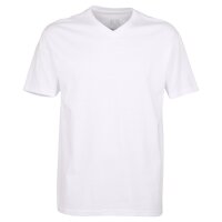 CECEBA Herren T-Shirts, 2er Pack - Konvex, V-Ausschnitt, Kurzarm, Baumwolle, uni Weiß L