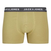 JACK&JONES Herren Boxershorts, 7er Pack - JACABSTRACT TRUNKS 7 PACK, Baumwoll-Stretch Schwarz/Grau/Khaki/Weiß S