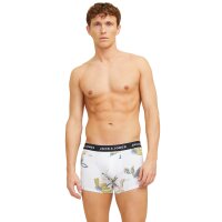 JACK&JONES Herren Boxershorts, 7er Pack - JACABSTRACT TRUNKS 7 PACK, Baumwoll-Stretch Schwarz/Grau/Khaki/Weiß S