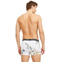 JACK&JONES Herren Boxershorts, 7er Pack - JACABSTRACT TRUNKS 7 PACK, Baumwoll-Stretch Schwarz/Grau/Khaki/Weiß S