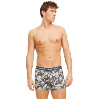 JACK&JONES Herren Boxershorts, 7er Pack - JACABSTRACT TRUNKS 7 PACK, Baumwoll-Stretch Schwarz/Grau/Khaki/Weiß S