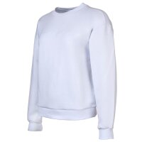 A|X ARMANI EXCHANGE Damen Sweatshirt - Rundhals, Logo-Stickerei, Material-Mix Weiß XS