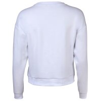 A|X ARMANI EXCHANGE womens sweatshirt - round neck, logo embroidery, material mix White XS (X-Small)
