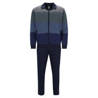 hajo Men House suit - long, zip jacket, climate comfort, homewear Blue 3XL (XXX-Large)