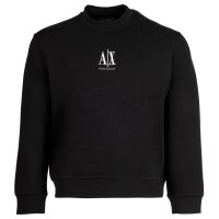 A|X ARMANI EXCHANGE mens sweatshirt – pullover, round neck, logo, cotton blend Black S (Small)