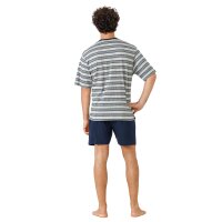 hajo Men Pyjamas - short, Klima-Light, V-neck, shorty Blue/Grey 2XL (XX-Large)