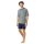 hajo Men Pyjamas - short, Klima-Light, V-neck, shorty Blue/Grey 2XL (XX-Large)