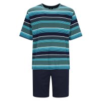 hajo Men Pyjamas - short, Klima-Light, round neckline, shorty Blue/Green 2XL (XX-Large)