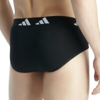 adidas mens briefs, 3-pack - Briefs, Active Flex Cotton, logo, solid colour Black M (Medium)