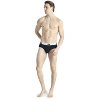 adidas mens briefs, 3-pack - Briefs, Active Flex Cotton, logo, solid colour Black/White S (Small)