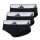 adidas mens briefs, 3-pack - Briefs, Active Flex Cotton, logo, solid colour Black/White S (Small)