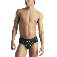 adidas mens briefs, 3-pack - Briefs, Active Flex Cotton, logo, solid colour Black/White/Blue 2XL (XX-Large)