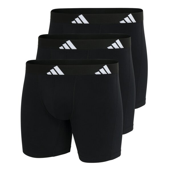 adidas mens boxer shorts, 3-pack - Boxer Briefs, Active Flex Cotton, Logo Black L (Large)