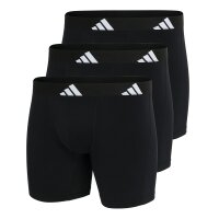 adidas Herren Boxershorts, 3er Pack - Boxer Briefs, Active Flex Cotton, Logo Schwarz M