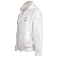 A|X ARMANI EXCHANGE mens hooded sweat jacket - hoodie full-zip, cotton blend White S (Small)