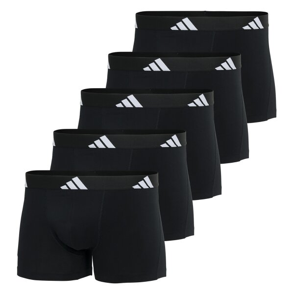 adidas Herren Boxershorts, 5er Pack - Trunks, Active Flex Cotton, Logo Schwarz S