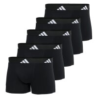 adidas Herren Boxershorts, 5er Pack - Trunks, Active Flex Cotton, Logo Schwarz S