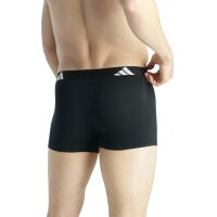 adidas Herren Boxershorts, 5er Pack - Trunks, Active Flex Cotton, Logo Schwarz/Weiß/Grau 2XL