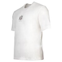 A|X ARMANI EXCHANGE mens T-shirt - round neck, short sleeves, logo embroidery, cotton White XL (X-Large)