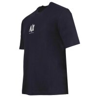 A|X ARMANI EXCHANGE mens T-shirt - round neck, short sleeves, logo embroidery, cotton Bleu foncé S (Small)