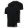 adidas Men T-Shirt, 2-pack - Crew Neck Shirt, Active Flex Cotton, solid colour Black M (Medium)