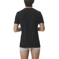 adidas Men T-Shirt, 2-pack - Crew Neck Shirt, Active Flex Cotton, solid colour Black S (Small)