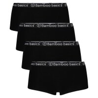 Bamboo basics Ladies Hipster IRIS, 4-pack - Panty, breathable, Single Jersey Black M (Medium)