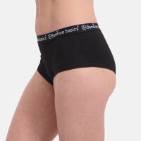 Bamboo basics Ladies Hipster IRIS, 4-pack - Panty, breathable, Single Jersey Black S (Small)