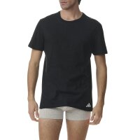 adidas Herren T-Shirt, 3er Pack - Crew Neck Shirt, Active Core Cotton, einfarbig Schwarz M