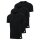 adidas Herren T-Shirt, 3er Pack - Crew Neck Shirt, Active Core Cotton, einfarbig Schwarz M