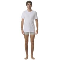 adidas Men T-Shirt, 3-pack - V-Neck Shirt, Active Core Cotton, solid colour White S (Small)