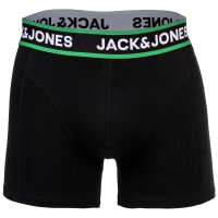 JACK&JONES Herren Boxershorts, 10er Pack - JACLIMES SOLID TRUNKS 10 PACK, Baumwoll-Stretch, Logo Schwarz S