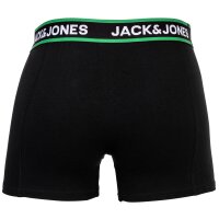 JACK&JONES Herren Boxershorts, 10er Pack - JACLIMES SOLID TRUNKS 10 PACK, Baumwoll-Stretch, Logo Schwarz S
