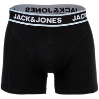 JACK&JONES Herren Boxershorts, 10er Pack - JACLIMES SOLID TRUNKS 10 PACK, Baumwoll-Stretch, Logo Schwarz S